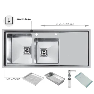 سینک ظرفشویی توکار اخوان مدل 600